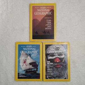 Vintage 1982 National Geographic Magazine Bundle 161 February 162 July August